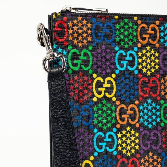 Gucci Black-Multi GG Psychedelic Zip Pouch - Picture 7 of 12